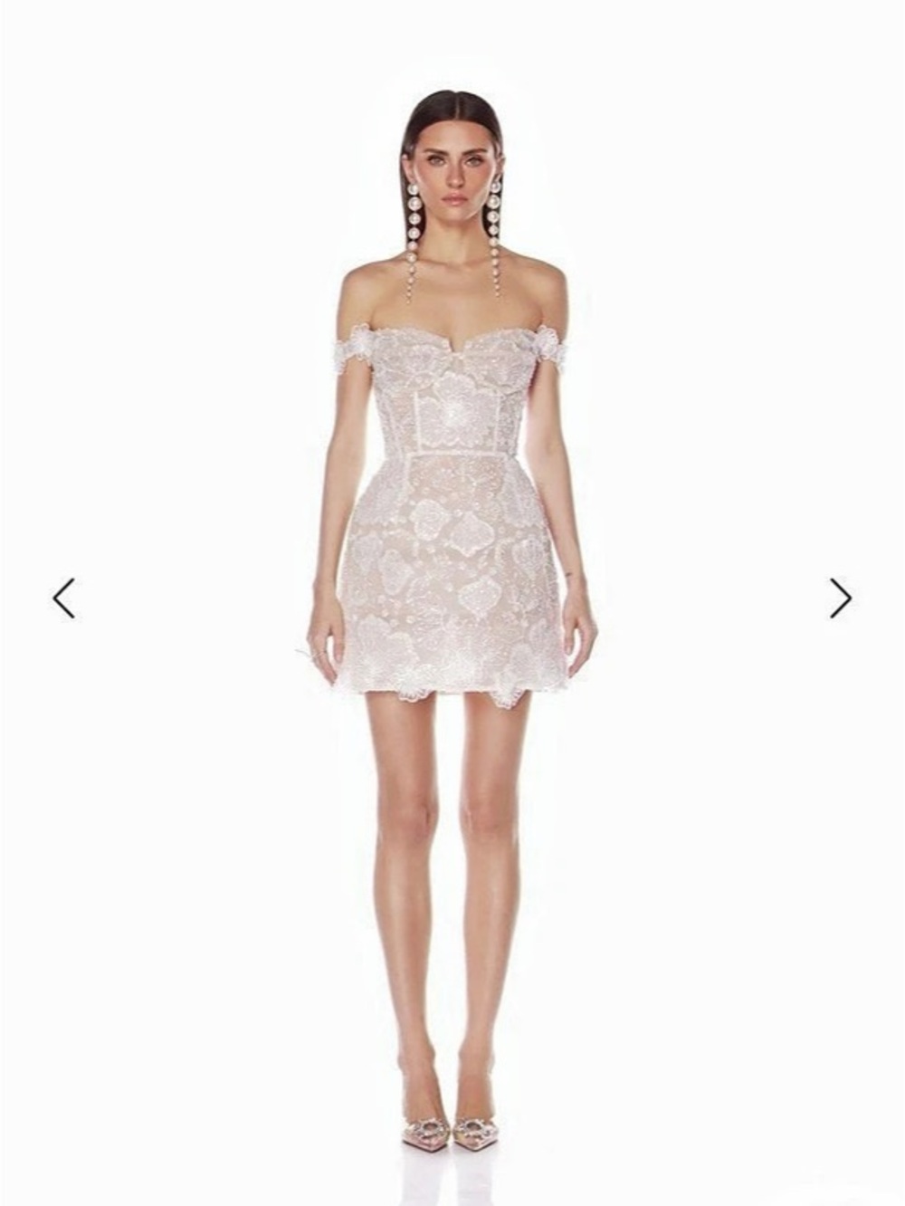 Bronx and Banco Eliana Mini Dress Floral Off-Shoulder Pink - Picture 6 of 6